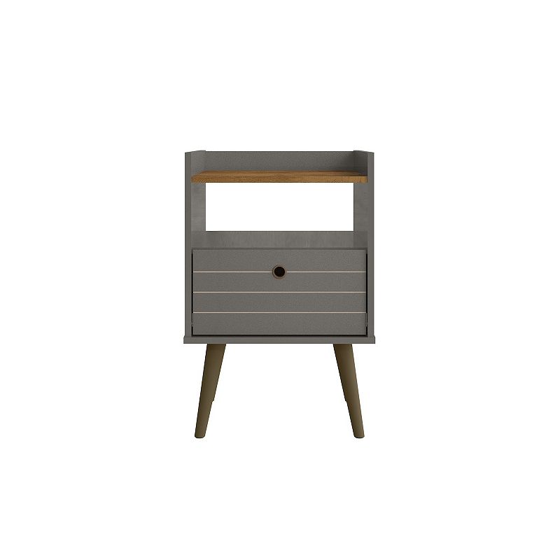 MANHATTAN COMFORT Bogart Mid-Century Modern Nightstand Table