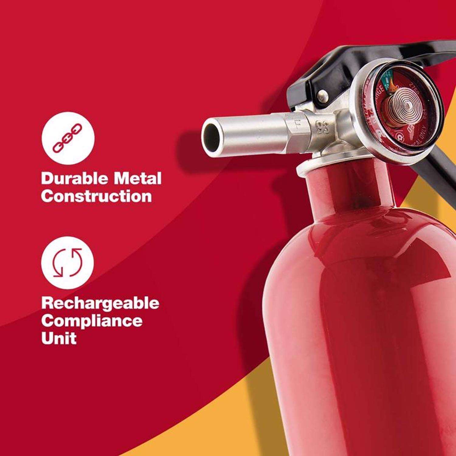 First Alert 2-3/4 lb Fire Extinguisher For Garage OSHA/US Coast Guard Agency Approval