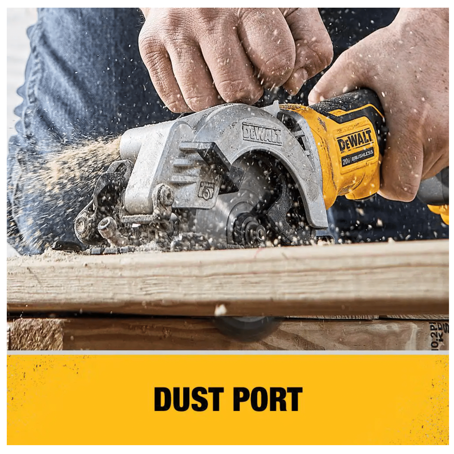 Dewalt Atomic 20V Max Cordless Brushless Compact 1/2 in. Drill/Driver， (2) 20-Volt 1.3Ah Batteries and 4-1/2 in. Circular Saw (DCD708C2W571B)