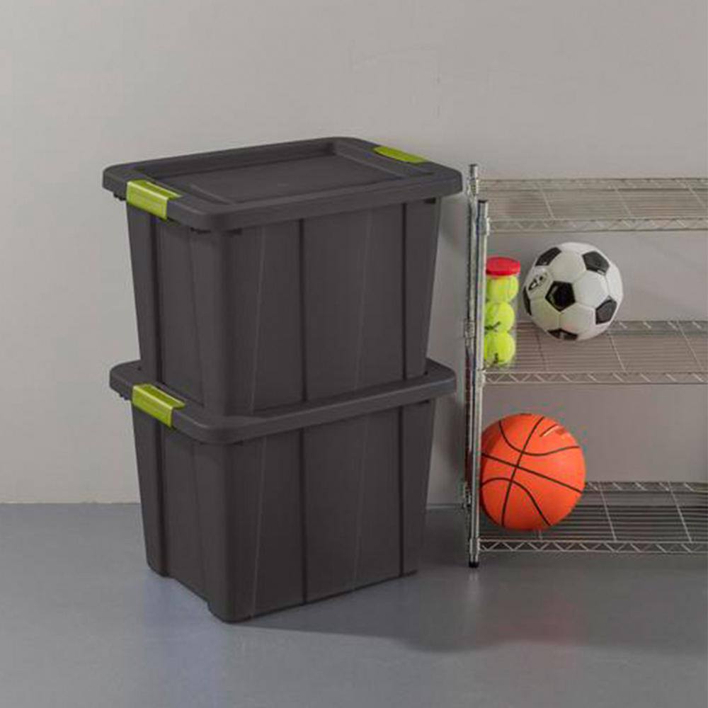 Sterilite Tuff1 Latching 18 Gal. Plastic Storage Tote Container and Lid (6-Pack) 6 x 15253V06
