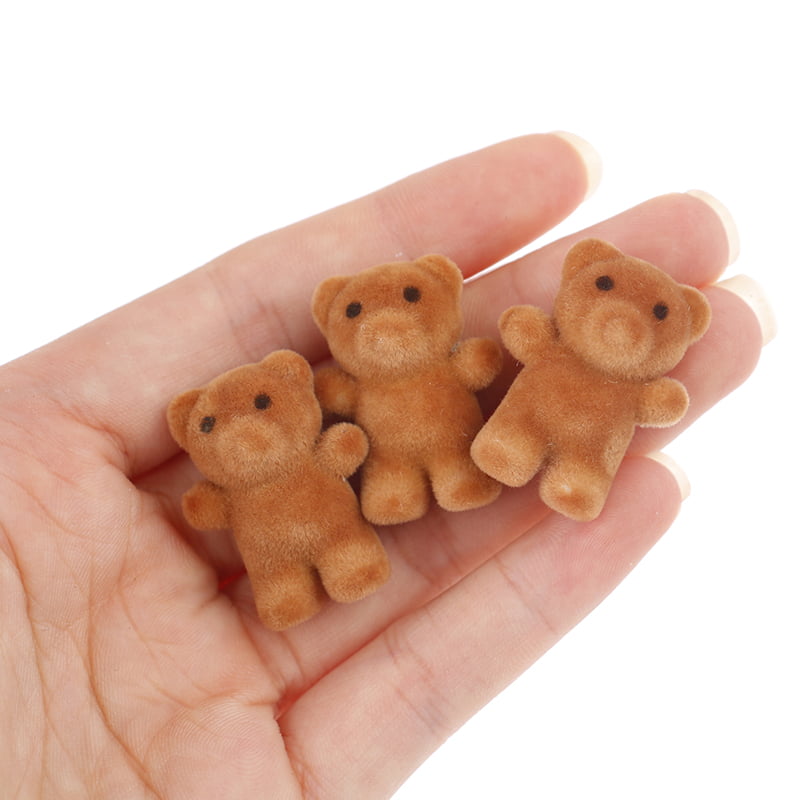 1PCS 1:12 Dollhouse Miniature Mini Bear Model Toys for Doll House Decoration