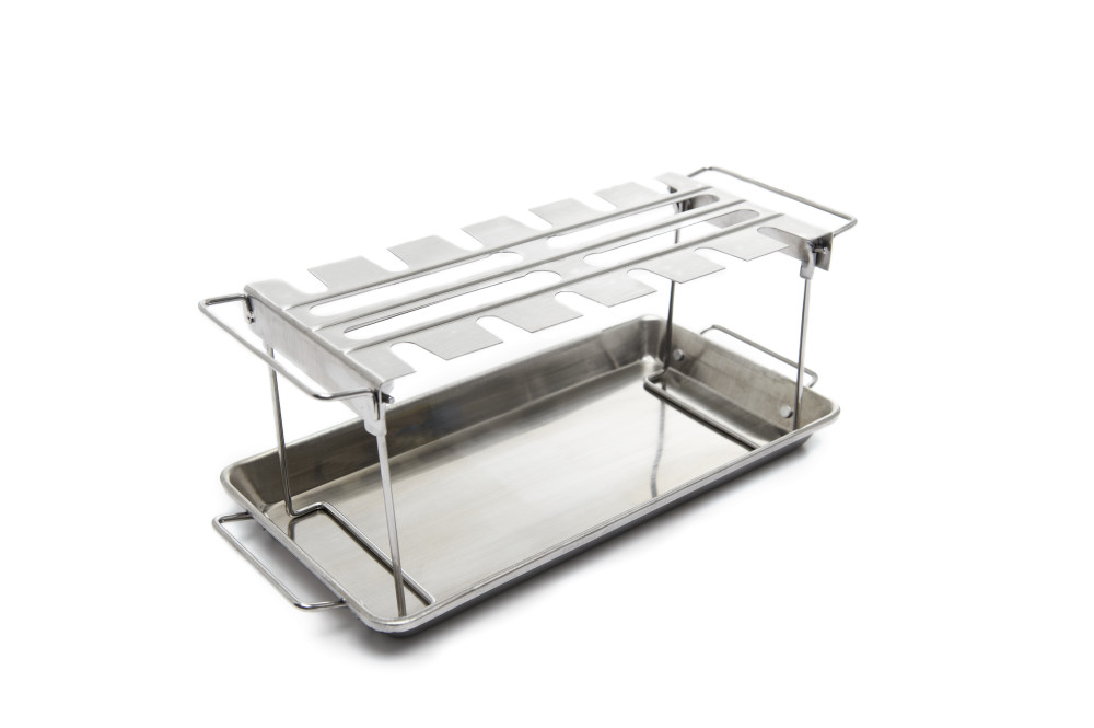 Stainless Steel Roaster and Wing Rack with Pan