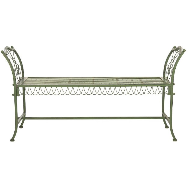 Arona Bench Antique Green Safavieh