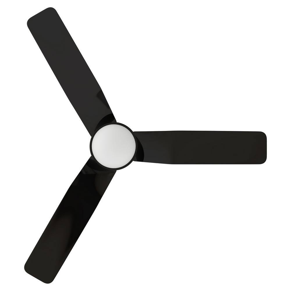 CARRO Barnet 44 in. Integrated LED IndoorOutdoor Black Smart Ceiling Fan with Light and Remote Works with AlexaGoogle Home HS443N2-L11-B2-1-FM