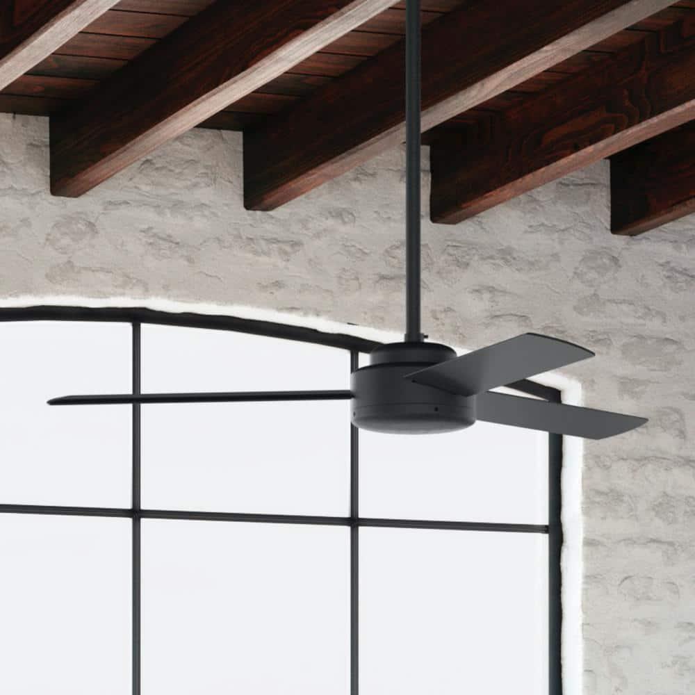 Hunter Presto 52 in Indoor Matte Black Ceiling Fan with Wall Control