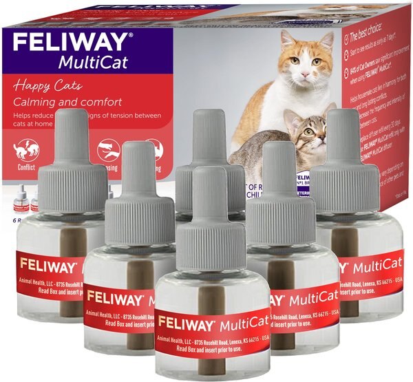 Feliway Multi-Cat Diffuser Refill， 6 count