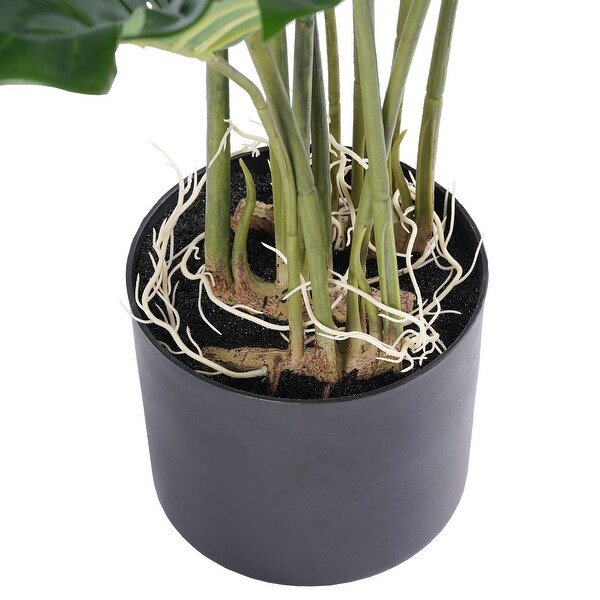 Philodendron Artificial Plant Tree In Round Pot