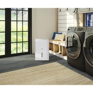 GE 22 pt. Dehumidifier with Smart Dry for Bedroom Basement or Damp Rooms up to 1500 sq. ft. in White ENERGY STAR ADHL22LA