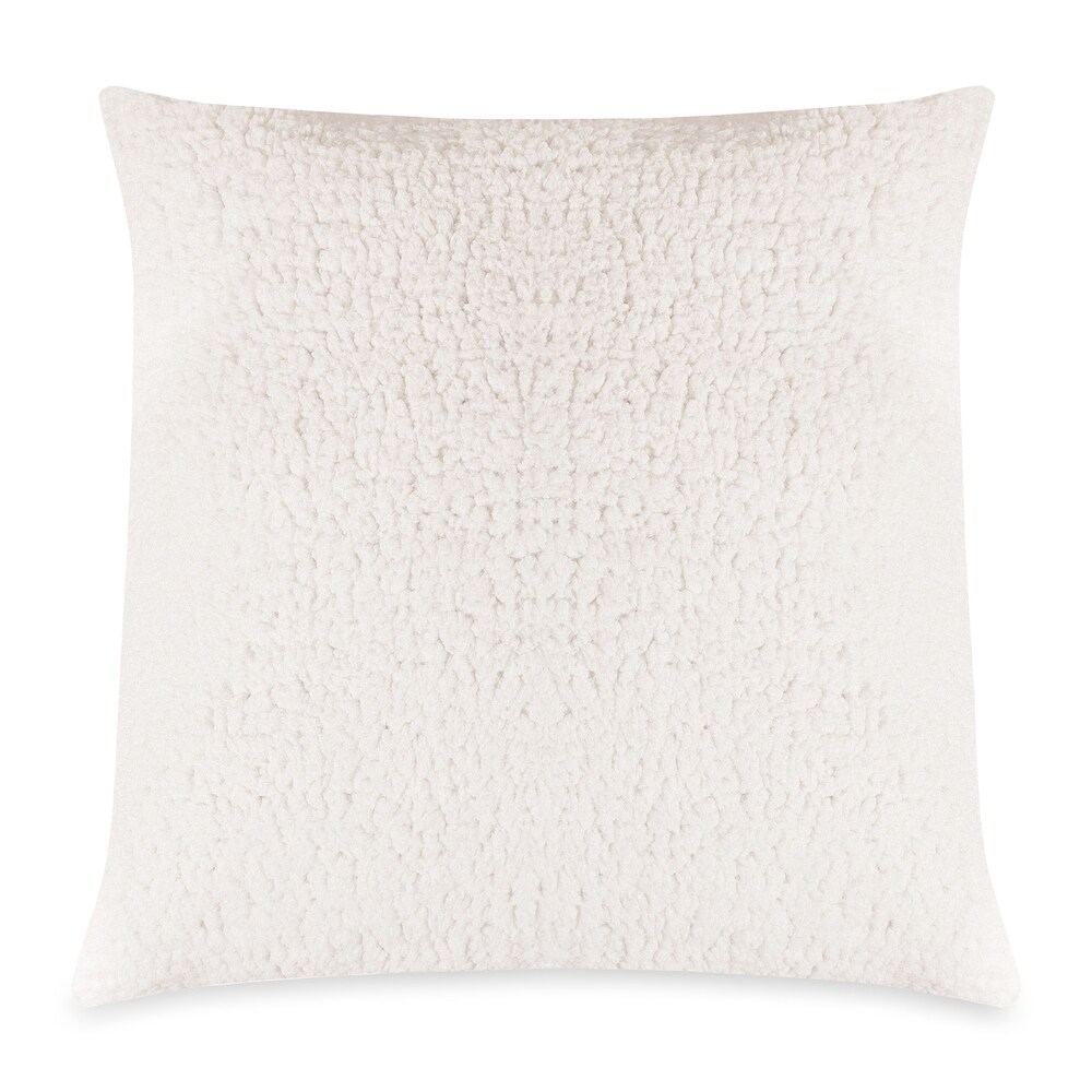 Majestic Home Goods Cream Sherpa Extra Large Throw Pillow 24 X 24