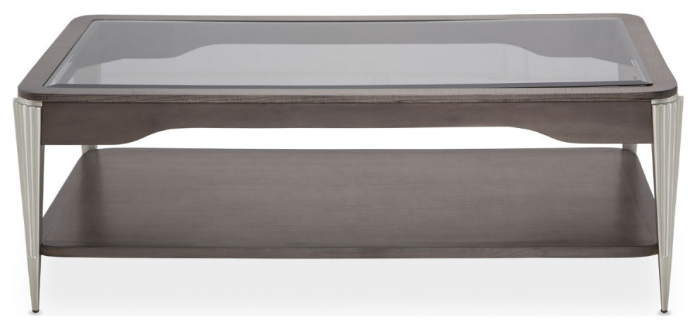 Aico Amini Roxbury Park 3 PC Cocktail  amp2 End Table Set in Slate   Contemporary   Coffee Table Sets   by AMOC  Houzz