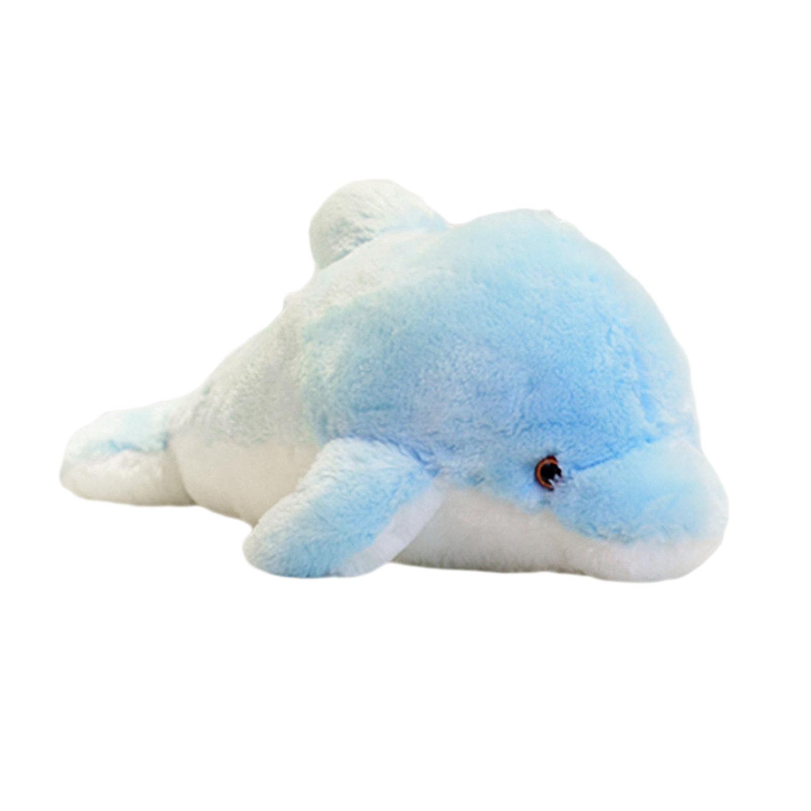 Light Up Plush Toy Dolphin Doll Lovely Glowing For Living Room Couch Bedroom Normal Blue