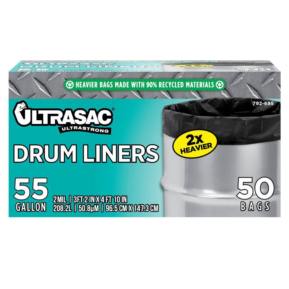 Ultrasac 55 Gal. Drum Liner Trash Bags (50 Count) HMD 792695