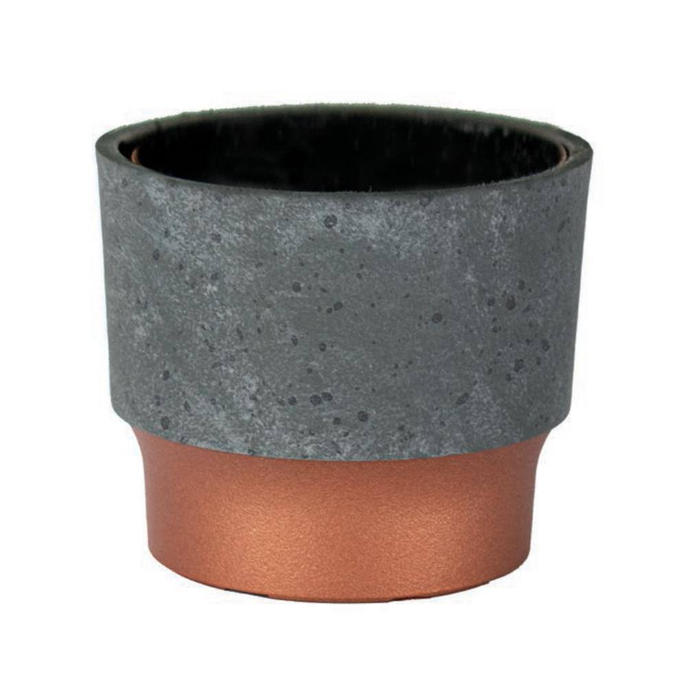 THE HC COMPANIES 3 in. Sprite Succulent Planter Pot， Faux Concrete Copper (2-Pack) 2 x SSP03000K20C040LRCOY