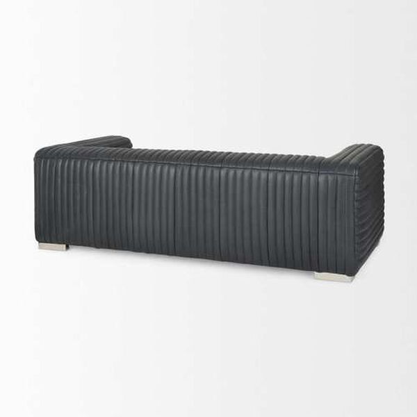 Ricciardo Black Leather Wrapped Sofa