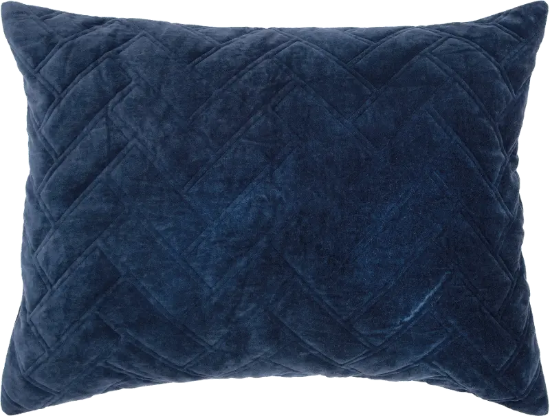 Indigo Blue Standard Size Quilted Sham - Riviera