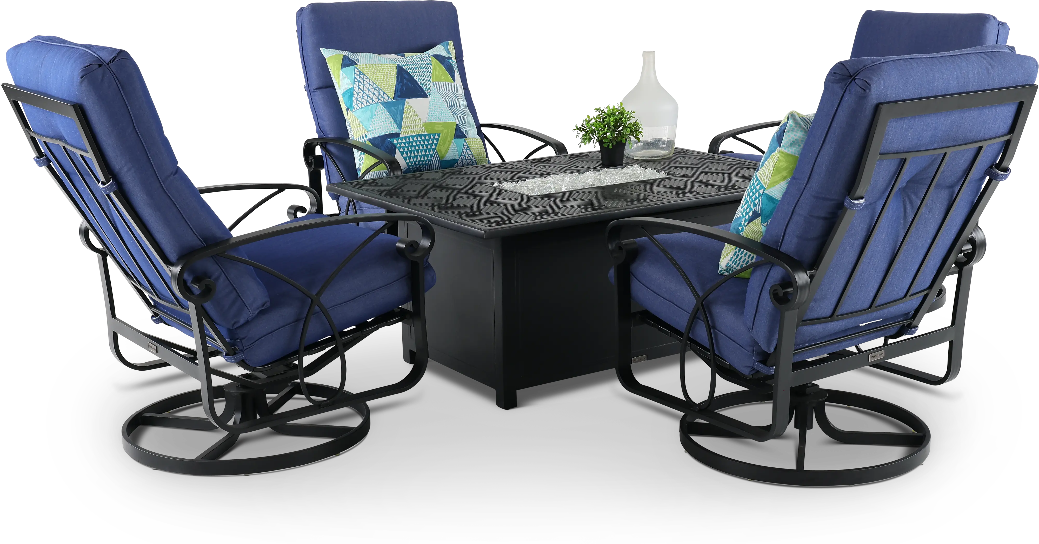 Palazzo 5 Piece Misty Blue Patio Dining Set