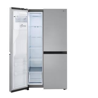 LG 23 cu. ft. Side by Side Refrigerator with External Ice andWater Dispenser in PrintProof Stainless Steel Counter Depth LRSXC2306S