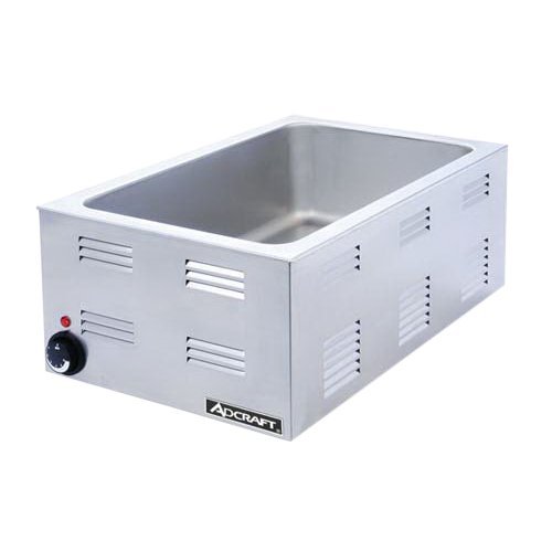 Adcraft FW-1200W Electric Full-Size Countertop Food Warmer， Stainless Steel， 1200-Watts， 120v