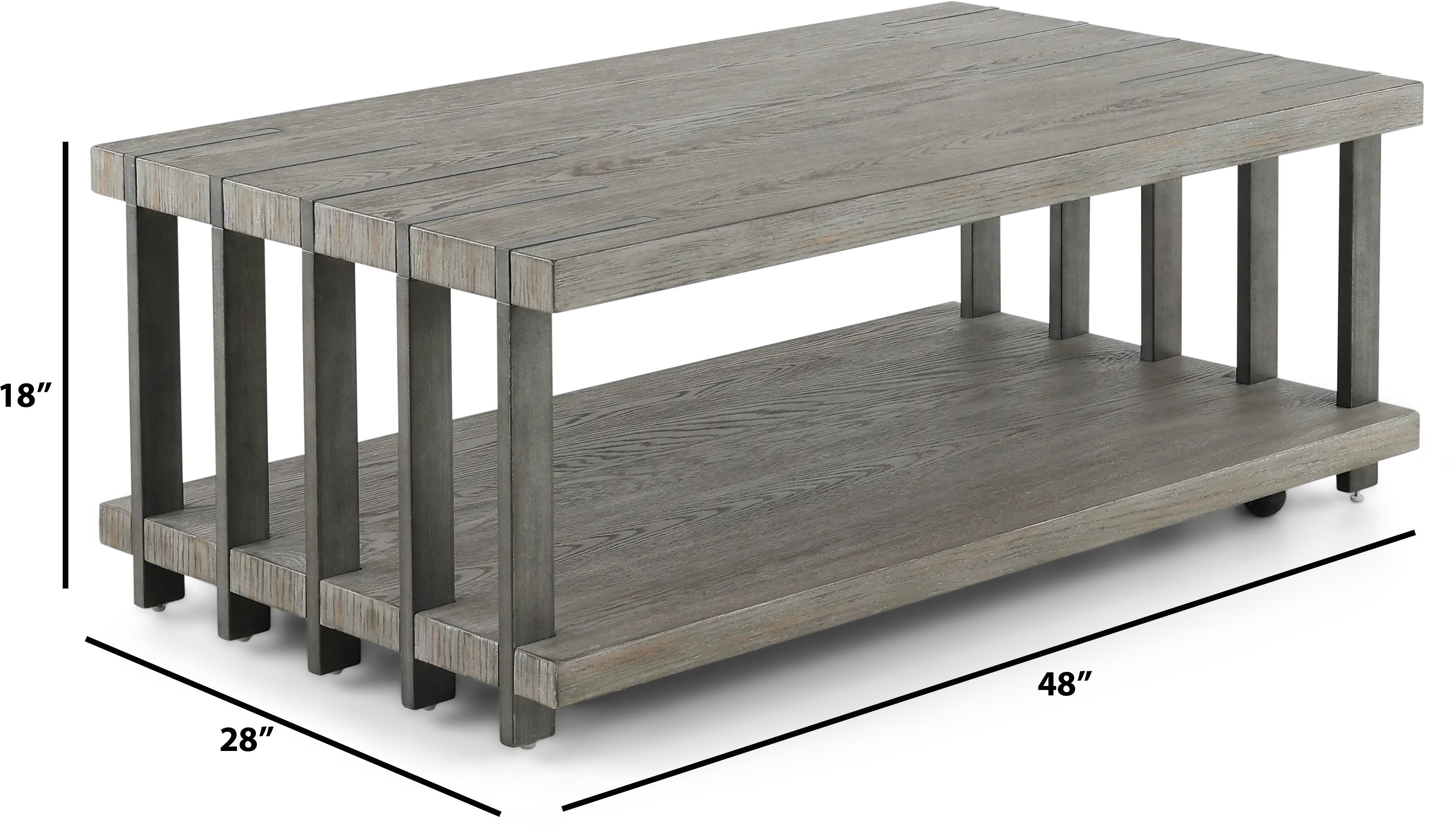 Eldridge Weathered Gray Coffee Table