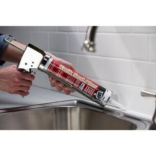 DAP Kwik Seal Plus 10.1 oz. White Premium Kitchen and Bath Siliconized Caulk (12-Pack) 7079818510