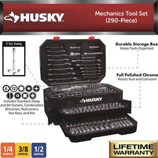 Husky Mechanics Tool Set (290-Piece) H290MTS