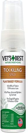 Vet's Best Tick Killing Tick Treatment Dog Spray， 1-oz bottle