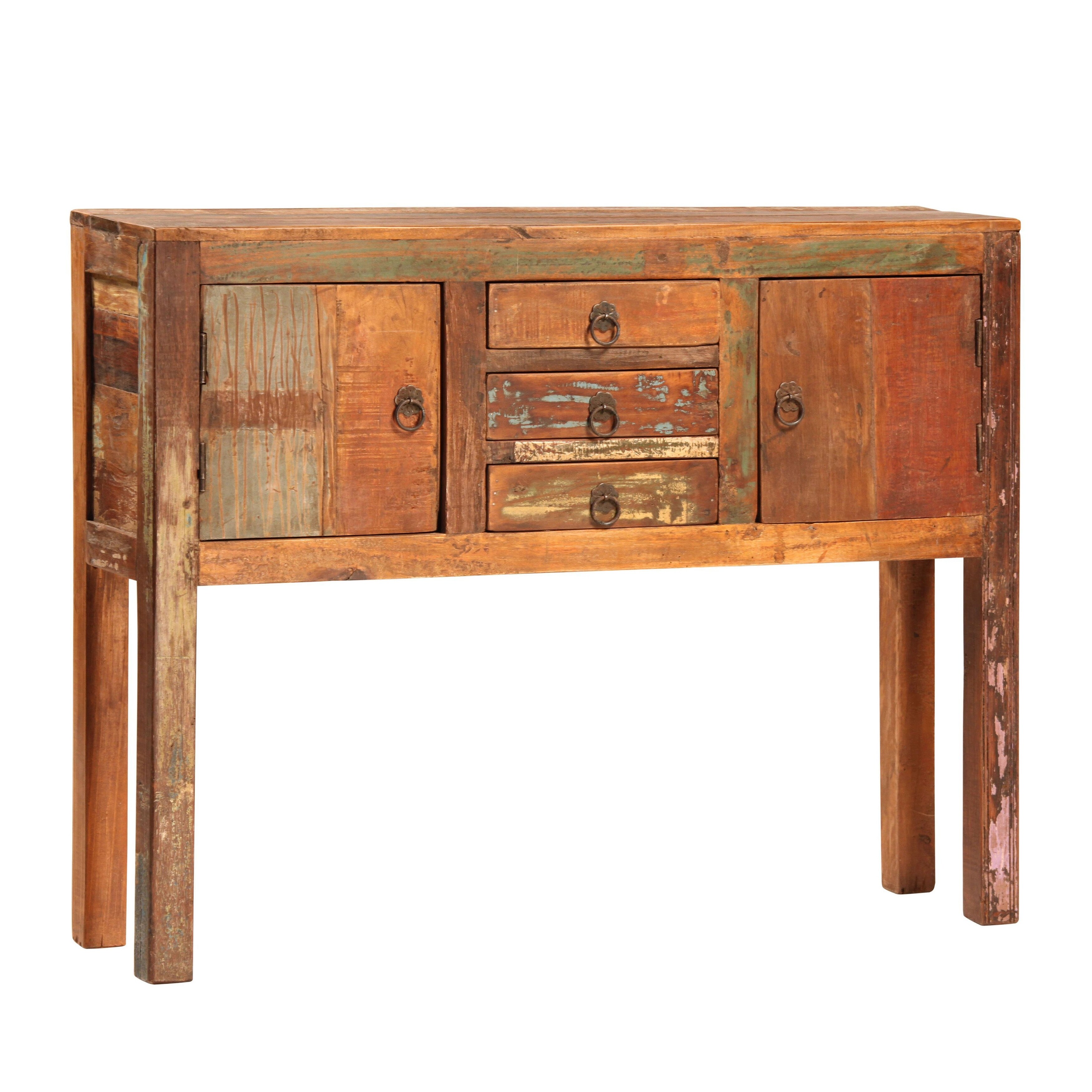 Journee 40-inch Distressed Painted Reclaimed Hardwood Storage Console