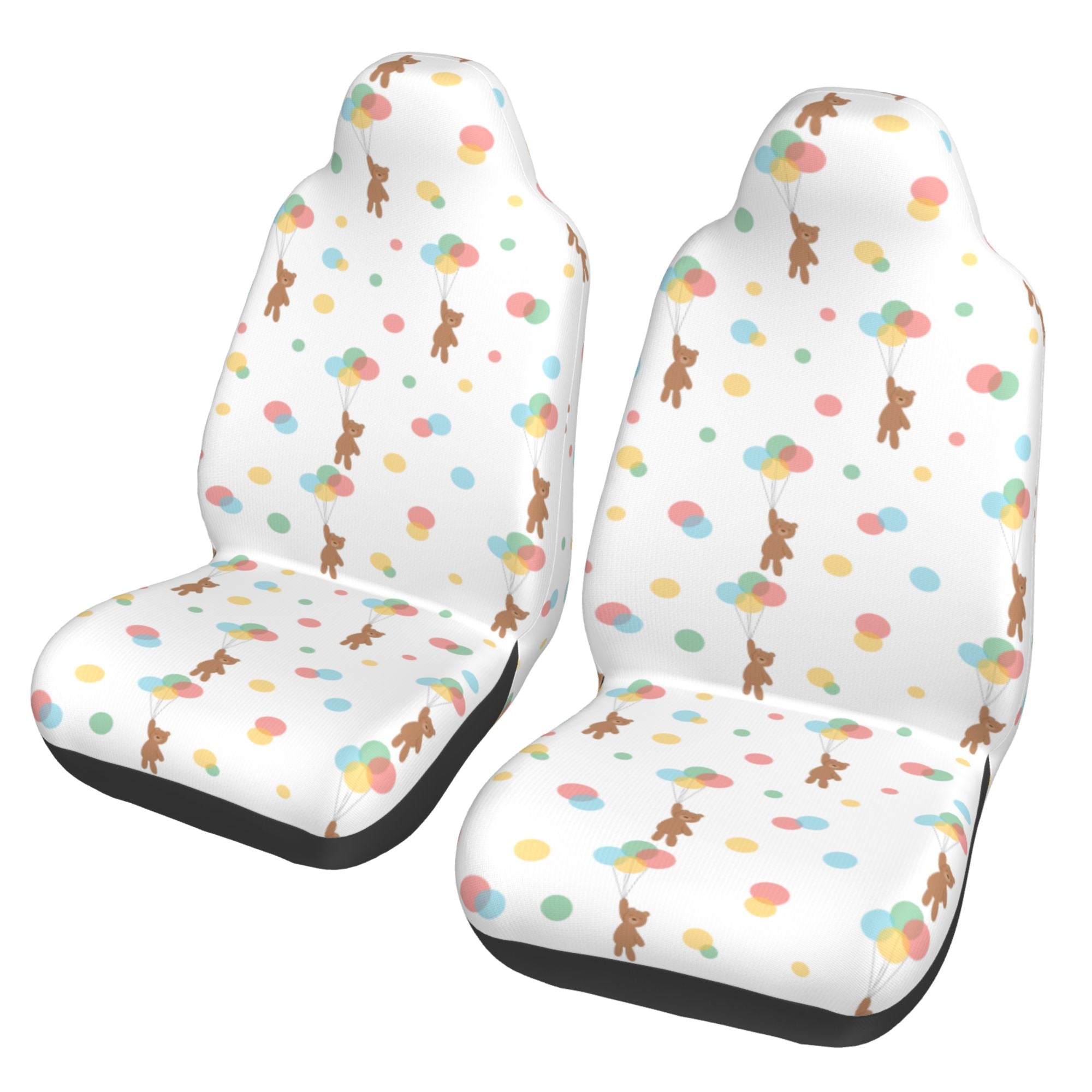 ZICANCN Car Seat Cover Cartoon Bear Balloon Car Front Seat Covers Protectors ， Automotive Seat Covers for Cars Trucks Suv