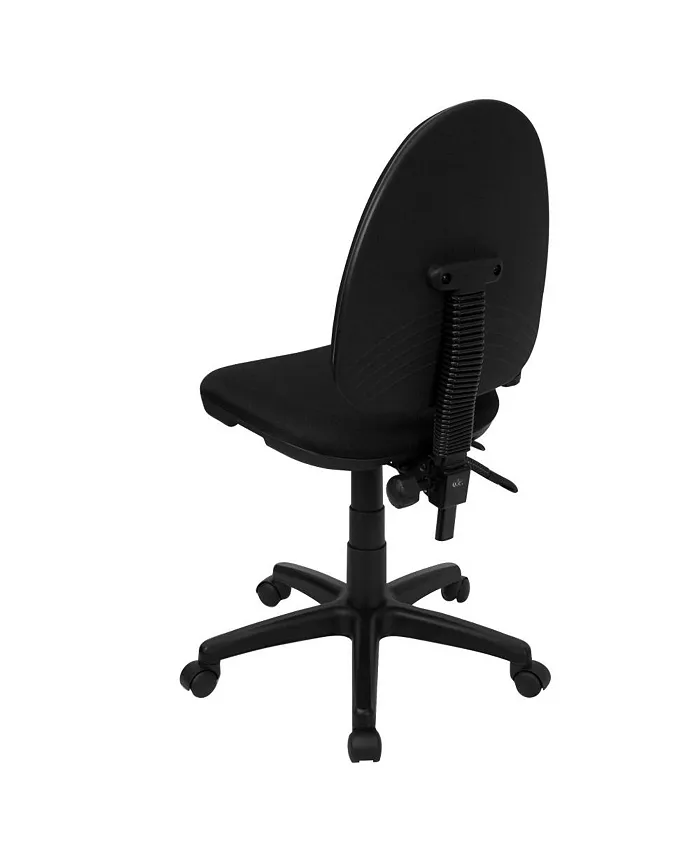 EMMA+OLIVER Mid-Back Fabric Adjustable Lumbar Swivel Task Ergonomic Office Chair