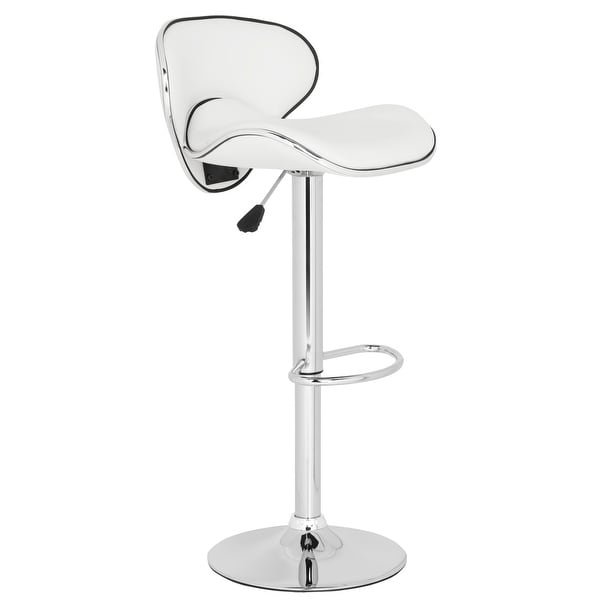 SAFAVIEH Shambi White Adjustable 24-30-inch Swivel Bar Stool - 17.9