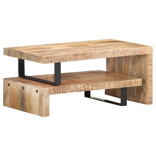 Modern Coffee Table Cocktail Table， Stable， Rustic Coffee Table， for Living Room， Indoor， Home Décor， - as picture