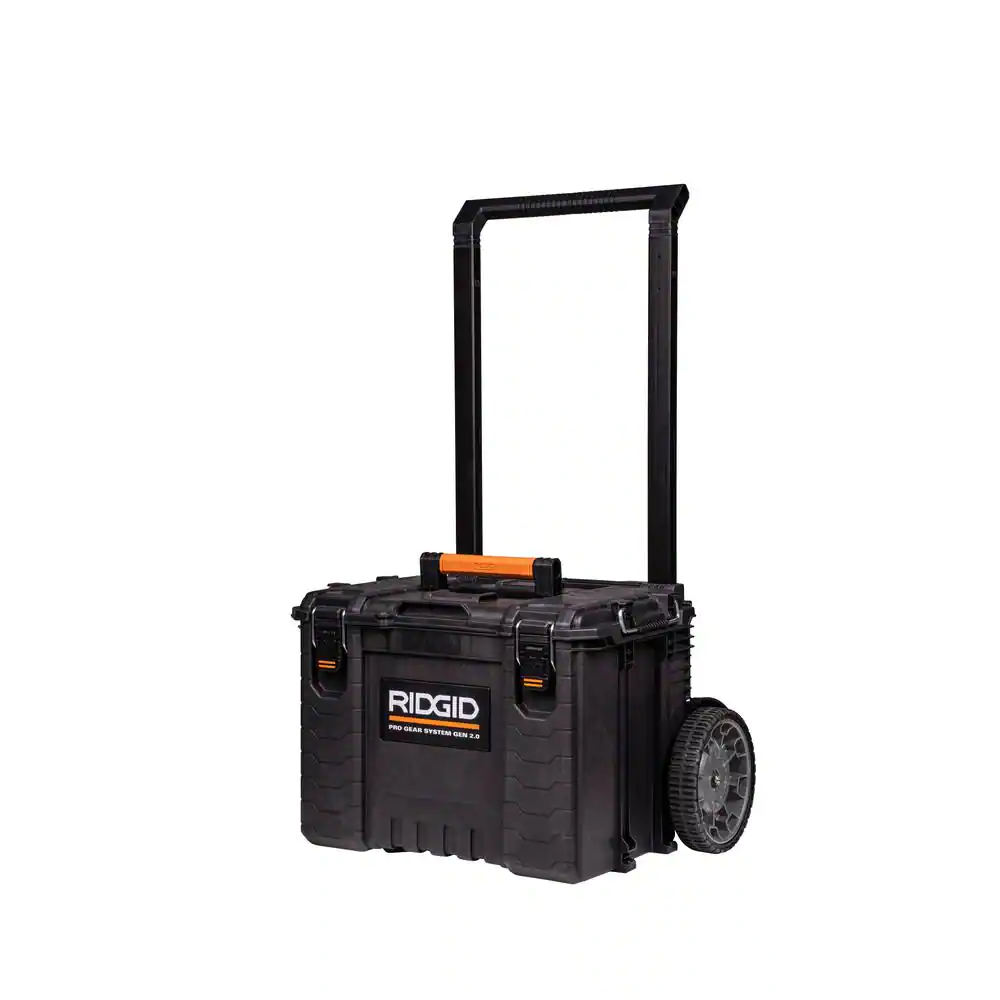 RIDGID 254065 2.0 Pro Gear System 25 in. All Terrain Rolling Tool Cart and Organizer Tool Box