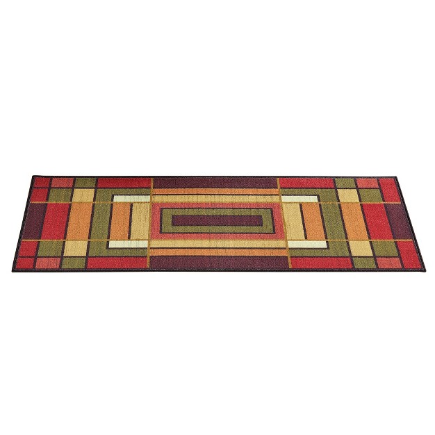 Collections Etc Elegant Color Block Rug