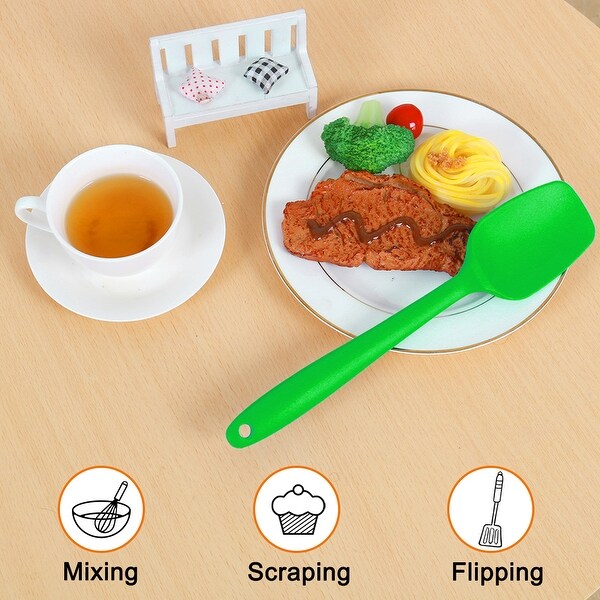 3pcs Silicone Spatula Heat Resistant Rubber Scraper for Cooking Baking - 3 Pcs