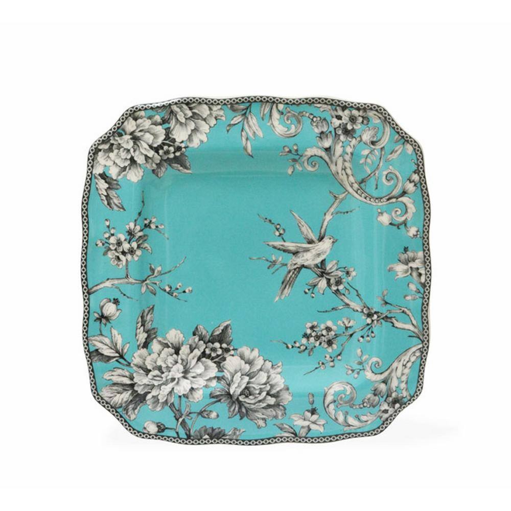 222 Fifth Adelaide 16-Piece Casual Turquoise Porcelain Dinnerware Set (Service for 4) 1000TQ804A1G95