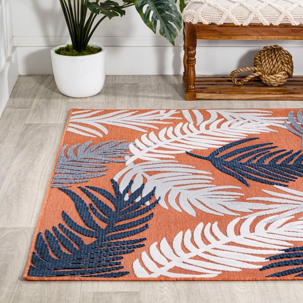 Jonathan Y Montego High low Tropical Palm Floral Indoor outdoor Area Rug