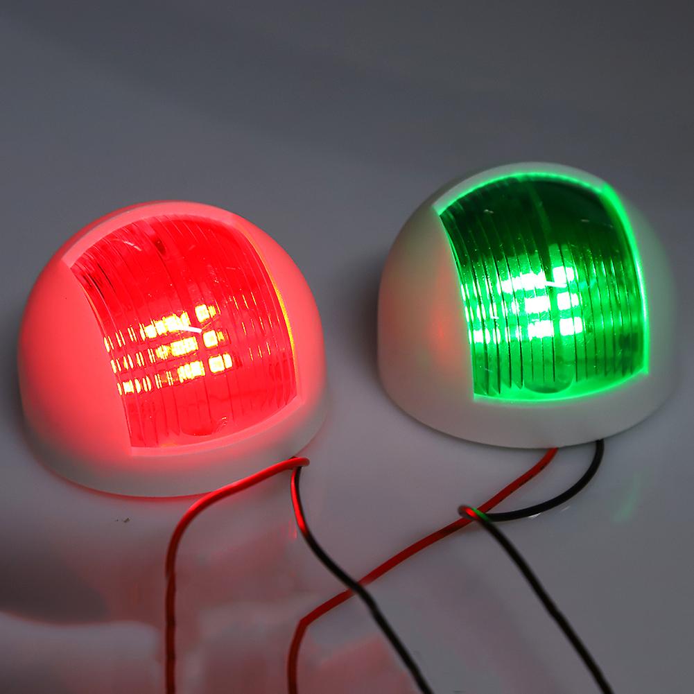 2pcs Signal Lamp Red Green Led Waterproof Boat Navigation Light 12v 24vwhite