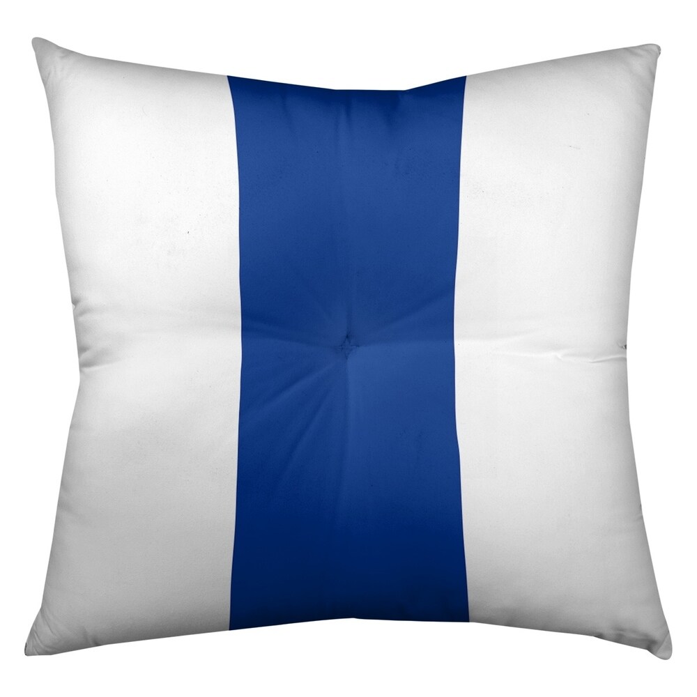 Seattle Seattle Throwback Football Stripes Floor Pillow   Square Tufted