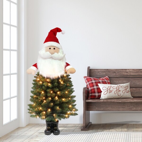 Puleo International 4 ft. PreLit Santa Tree