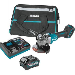 Makita 40V Max XGT Brushless Cordless 4-125 in. Angle Grinder Kit with Electric Brake (4.0Ah) with Bonus XGT 4.0Ah Battery GAG01M1-BL4040