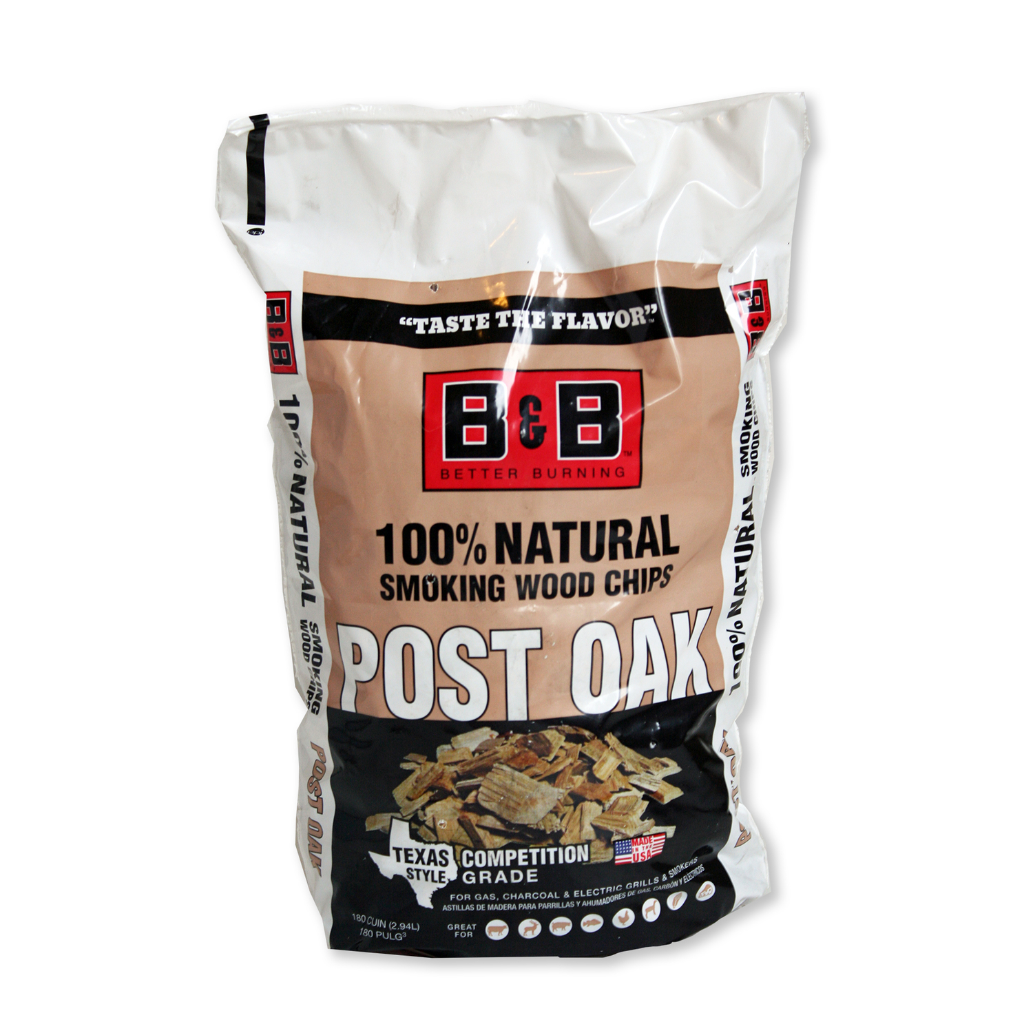 BandB Charcoal All Natural Oak Wood Smoking Chips 180 cu in