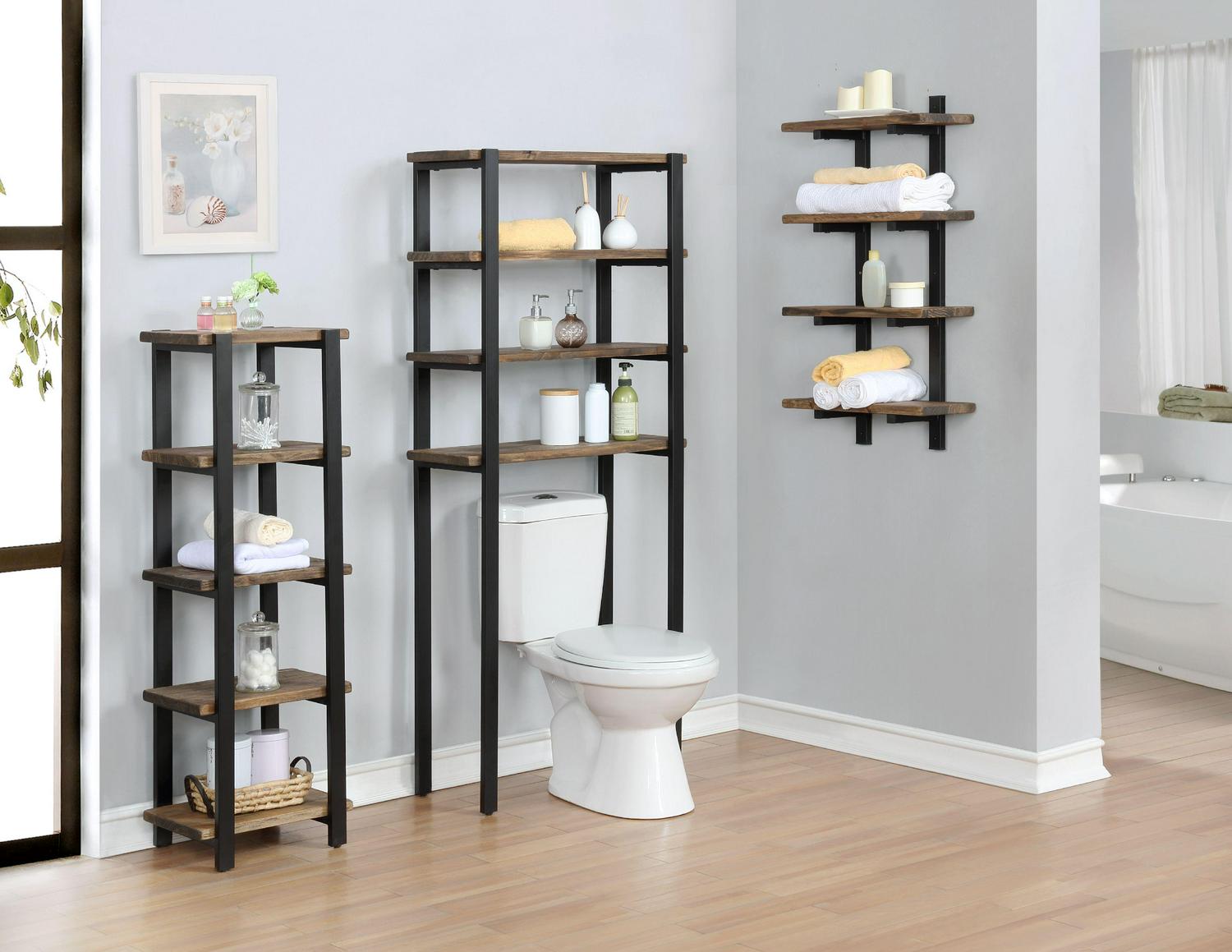 Alaterre Pomona 66 Over the Toilet 4-Shelf Bath Storage