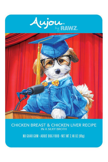 Rawz Aujou Chicken Breast and Chicken Liver Dog Food Pouch