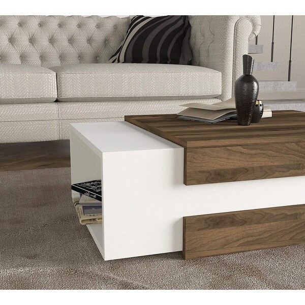 Nora Coffee Table White-Brown