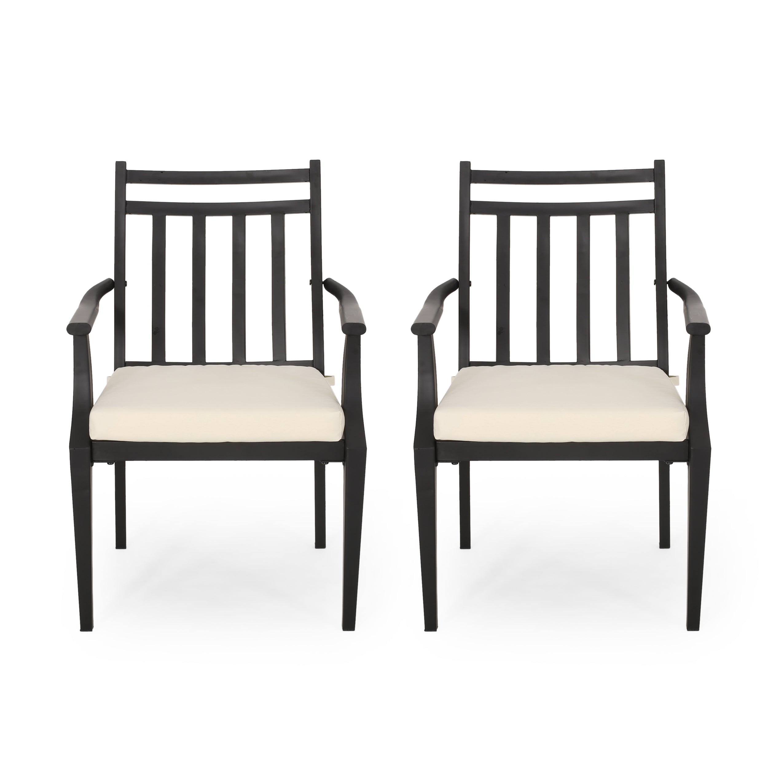 Olive Outdoor Dining Chair with Cushion (Set of 2)