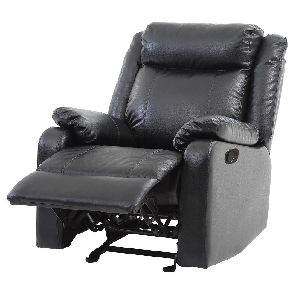 PU Faux Leather Rocker Recliner Reclining Home Theater Seating Sofa Recline Chair 360掳 Swivel Rocker Rocking Recliner