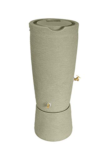 Good Ideas Impressions Stone 50 Gallon Rain Saver with Stand - Sandstone