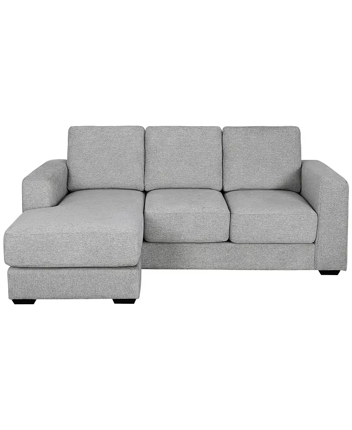 Abbyson Living Elizabeth 85 Stain-Resistant Fabric Reversible Sofa Chaise Sectional