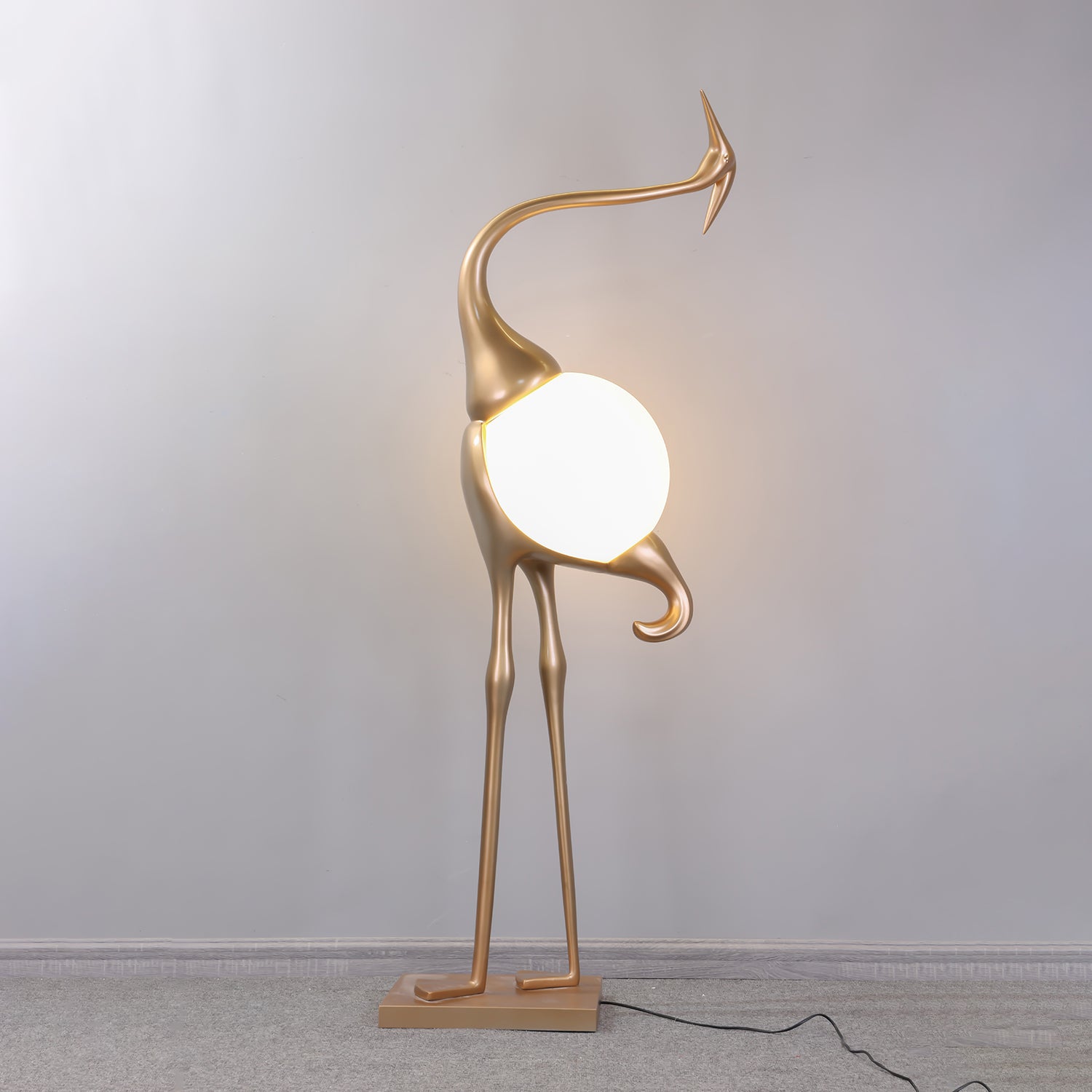 Heron Sculpture Floor Lamp