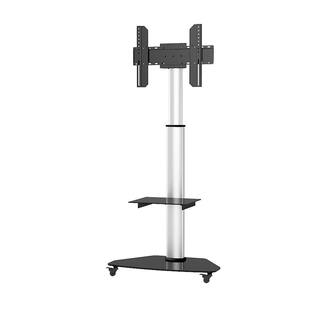 ProMounts Rolling TV Floor Stand Mount For 32-80 In. Height Adjustable Portrait to Landscape TV Cart PFCS6403